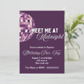 Mitternacht/Diskothek zum Thema Geburtstag Einladu Einladung (Stehend Vorderseite)