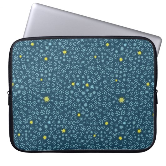 Mitternacht Ditsy Florals Laptopschutzhülle (Vorderseite)