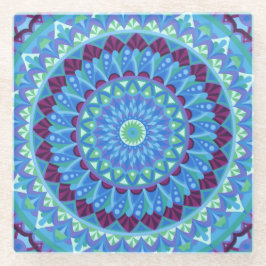 Mitternacht Dreams Mandala Glasuntersetzer