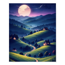 Mitternacht ein schönes Plakat