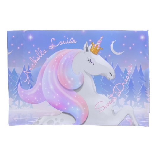 Mitternacht Einhorn Prinzessin Frozen Lake Sweet D Kissenbezug (Vorderseite)