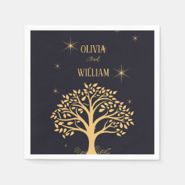 Mitternacht Elegance: Dunkle blaue Hochzeit Serviette