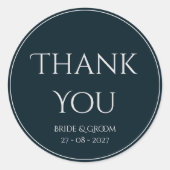 Mitternacht Elegance Wedding Sticker (Vorderseite)