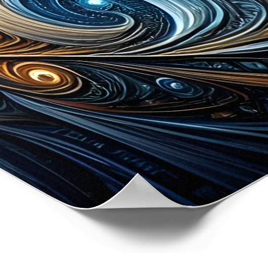 Mitternacht Feline Elegance Poster (Ecke)