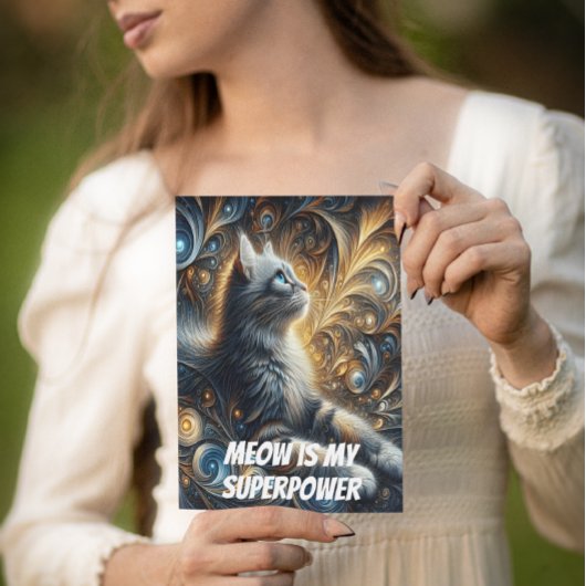 Mitternacht Feline Elegance Postkarte