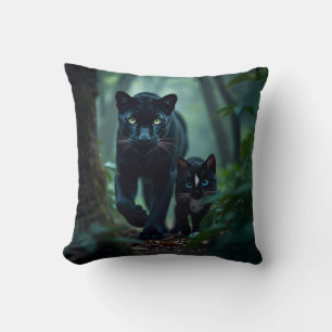 Mitternacht: Felinis Panther Pal Kissen