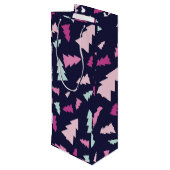 Mitternacht Festwald Wein Geschenktasche Geschenktüte Für Weinflaschen (Rückseite Schrägansicht)