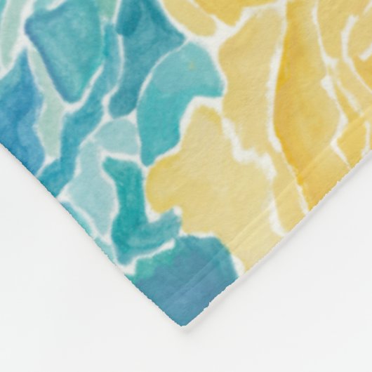 Mitternacht Florals I Fleecedecke (Ecke)