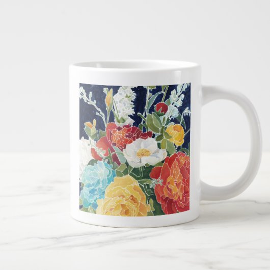 Mitternacht Florals I Jumbo-Tasse (Rechts)