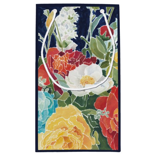 Mitternacht Florals I Kleine Geschenktüte (Rückseite)