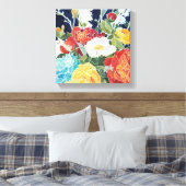 Mitternacht Florals I Leinwanddruck (Insitu (Schlafzimmer))