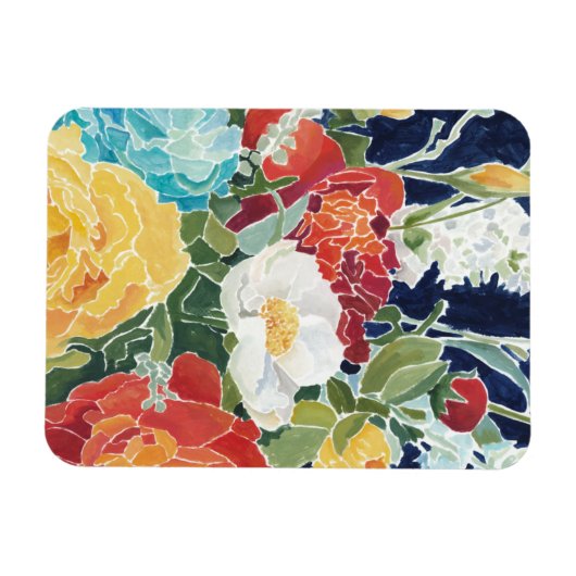 Mitternacht Florals I Magnet (Horizontal)