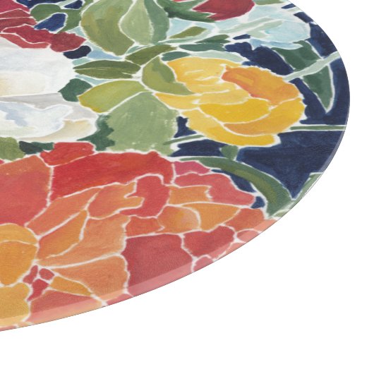 Mitternacht Florals I Schneidebrett (Ecke)