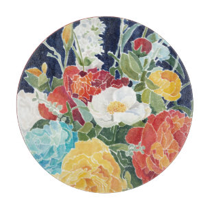 Mitternacht Florals I Schneidebrett