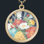 Mitternacht Florals I Vergoldete Kette<br><div class="desc">floral</div>
