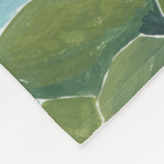 Mitternacht Florals II Fleecedecke (Ecke)