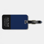 Mitternacht Florals II Gepäckanhänger (Rückseite horizontal)