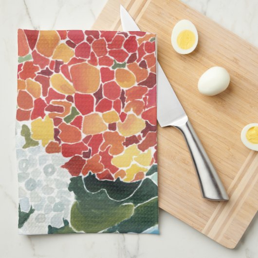 Mitternacht Florals II Handtuch (Viertel Falte)