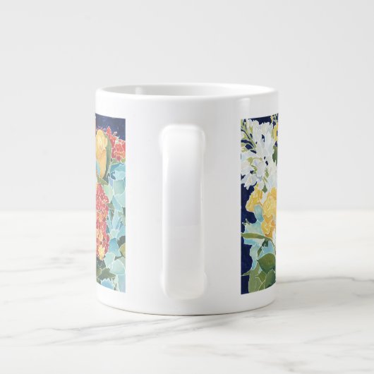 Mitternacht Florals II Jumbo-Tasse (Rückseite)