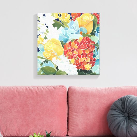 Mitternacht Florals II Leinwanddruck (Insitu (Wohnzimmer))