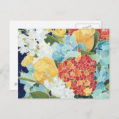 Mitternacht Florals II Postkarte (Vorne/Hinten)