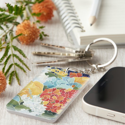 Mitternacht Florals II Schlüsselanhänger (Vorderseite rechts)