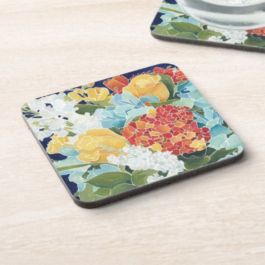 Mitternacht Florals II Untersetzer (Linke Seite)