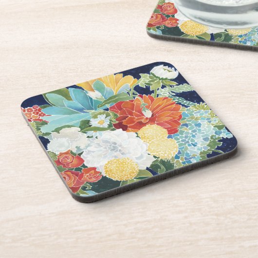 Mitternacht Florals III Getränkeuntersetzer (Linke Seite)