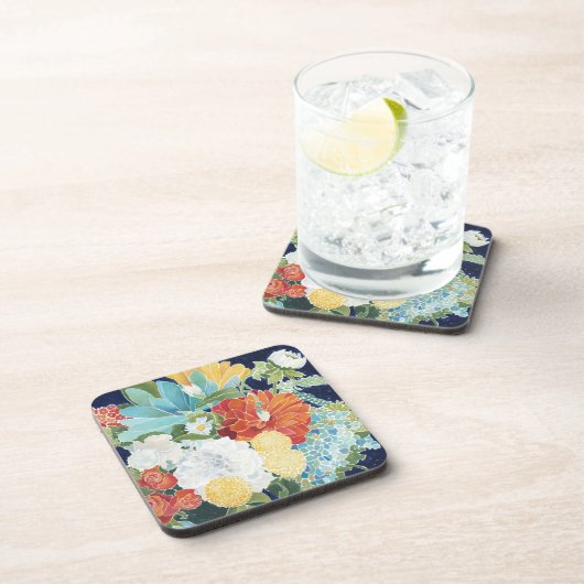 Mitternacht Florals III Getränkeuntersetzer (Rechte Seite)