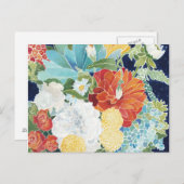 Mitternacht Florals III Postkarte (Vorne/Hinten)