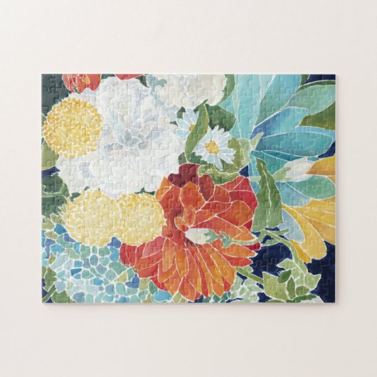 Mitternacht Florals III Puzzle (Horizontal)