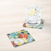 Mitternacht Florals III Rechteckiger Pappuntersetzer (Vor Ort)