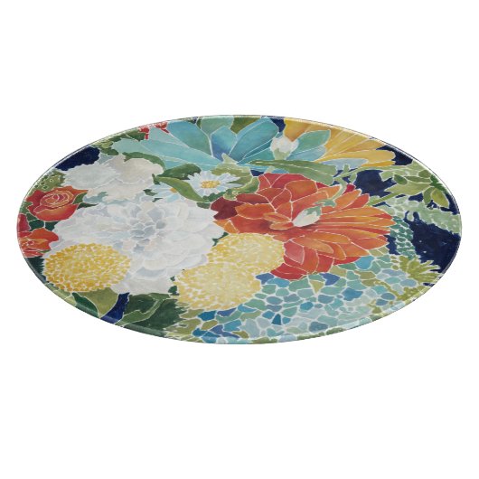 Mitternacht Florals III Schneidebrett (Ecke)