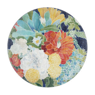 Mitternacht Florals III Schneidebrett