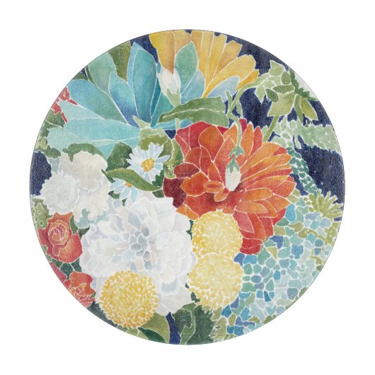 Mitternacht Florals III Schneidebrett (Vorderseite)