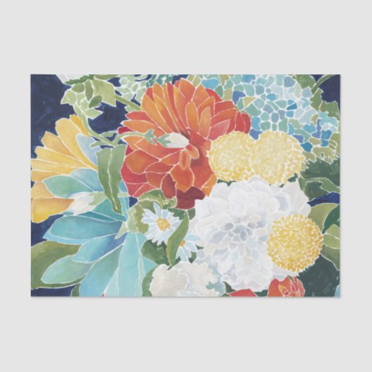 Mitternacht Florals III Seidenpapier (Vorderseite)