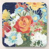 Mitternacht Florals IV Getränkeuntersetzer (Vorderseite)