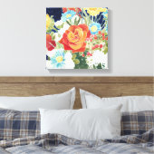 Mitternacht Florals IV Leinwanddruck (Insitu (Schlafzimmer))