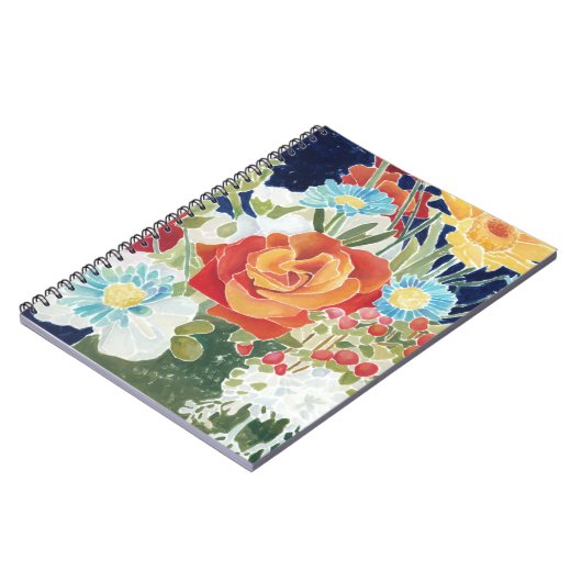 Mitternacht Florals IV Notizblock (Linke Seite)