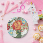 Mitternacht Florals IV Pappteller (Party)