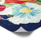 Mitternacht Florals IV Poster (Ecke)