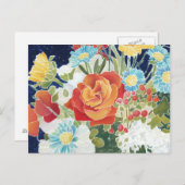 Mitternacht Florals IV Postkarte (Vorne/Hinten)