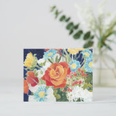 Mitternacht Florals IV Postkarte (Stehend Vorderseite)