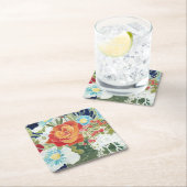 Mitternacht Florals IV Rechteckiger Pappuntersetzer (Vor Ort)