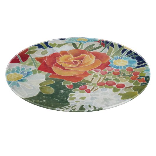 Mitternacht Florals IV Schneidebrett (Ecke)