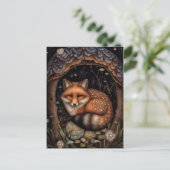 Mitternacht Fox Postkarte (Stehend Vorderseite)