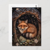 Mitternacht Fox Postkarte (Vorne/Hinten)