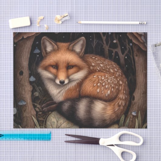 Mitternacht-Fox-Testpapier Seidenpapier (Handwerk)