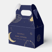 Mitternacht Galaxy Moon Star Babydusche Geschenkschachtel (Rückseite)