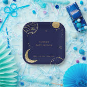 Mitternacht Galaxy Moon Star Babydusche Pappteller (Party)